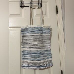 Anthropologie White Canvas Tote